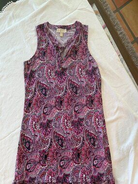 Michael Kors Pink Paisley Sleeveless Sundress. Size XL